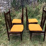 Mahogany chairs top vintage backrest 60s