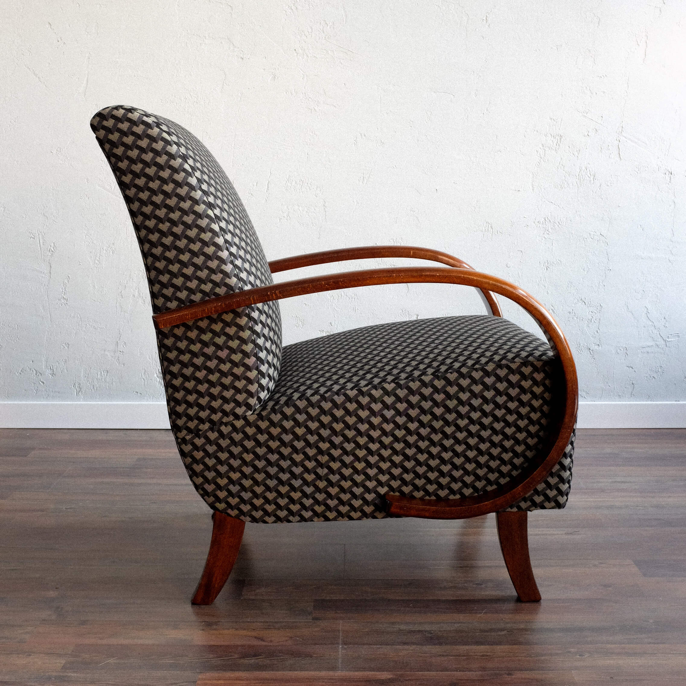 Vintage Czechoslovak Armchair by Jindřich Halabala, 1950s