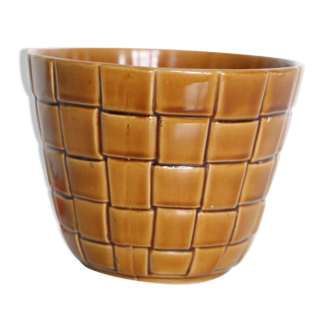 Ancient ceramic pot cover, Saint Clement earthenware, vintage