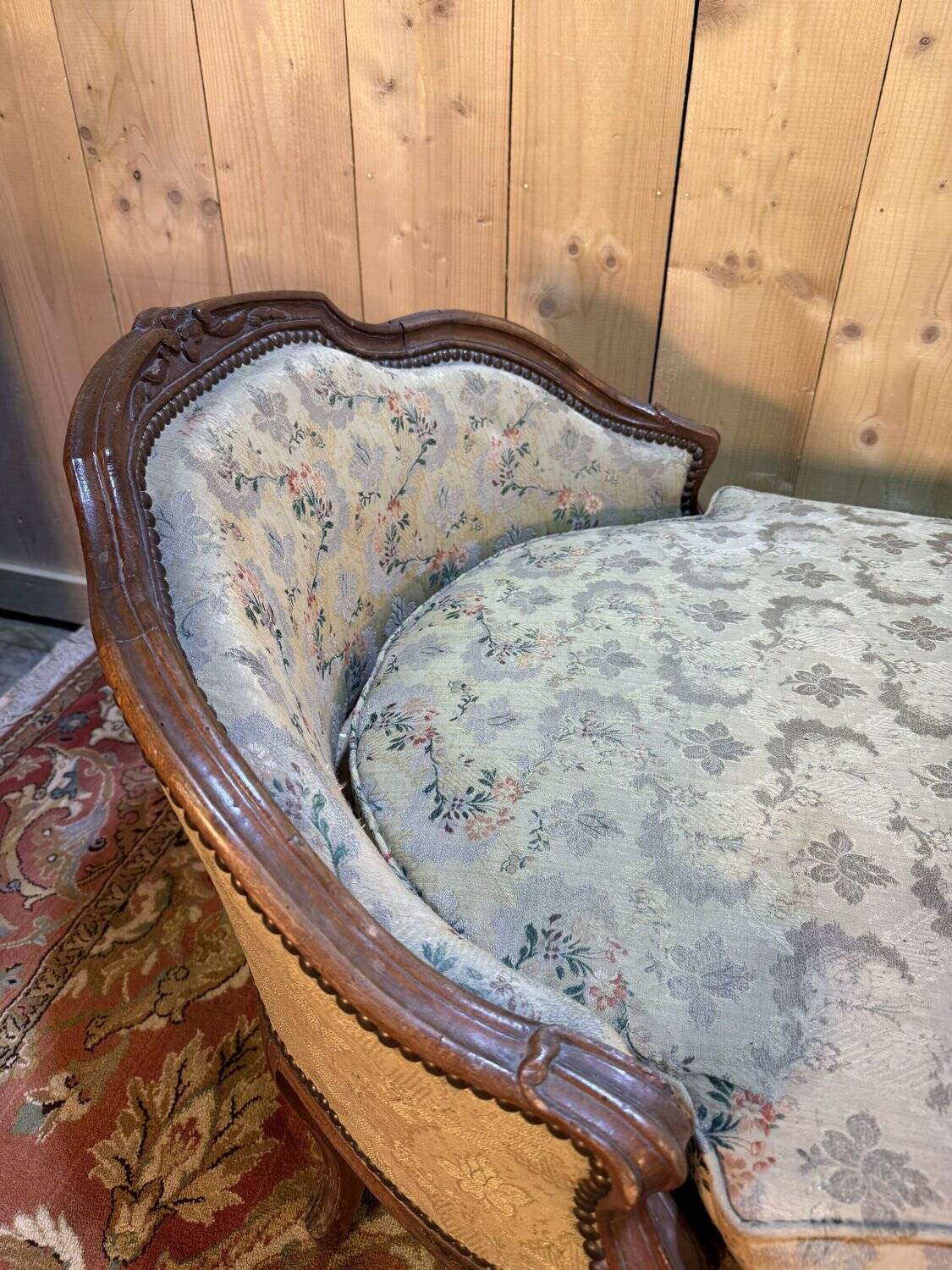 Duchess on a boat - Louis XV period chaise longue