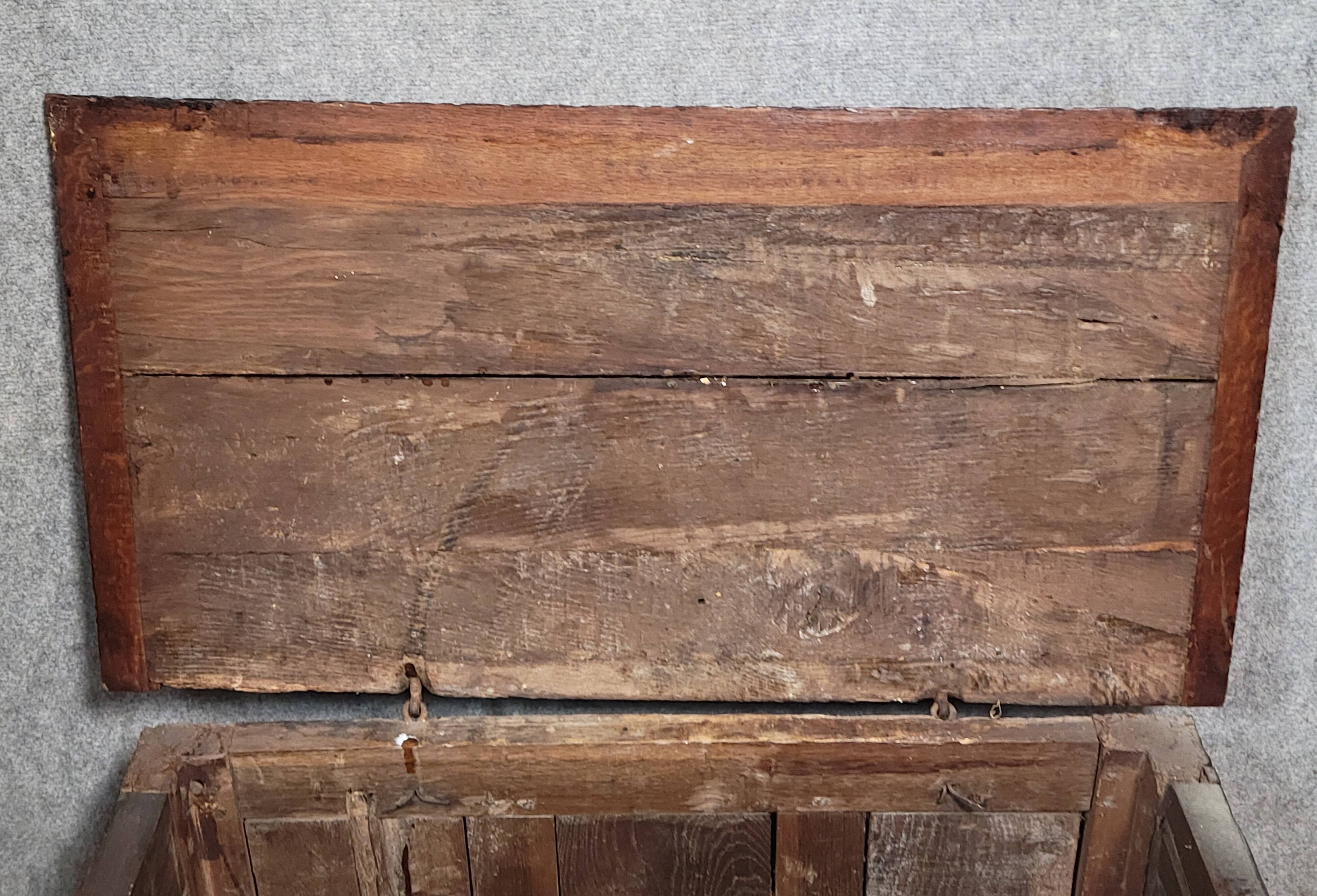 Louis XIII period solid oak chest