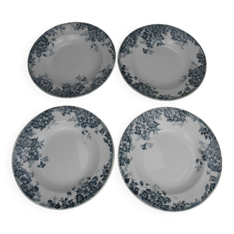 4 Moulin Loups Marie Louise french soup plates