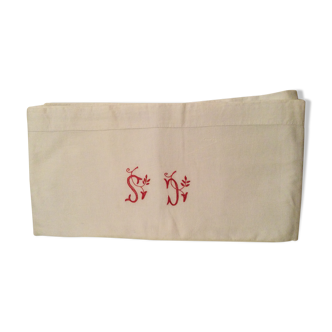 Drap ancien monogramme