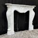 Louis XV style fireplace in Carrara marble, circa 1980