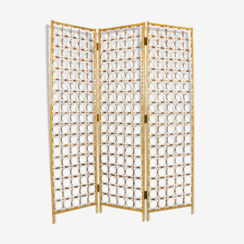 Mid century vintage bamboo/rattan room divider