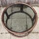 Rattan & glass coffee table “Riviera 70” – round, lightweight, bohemian chic style