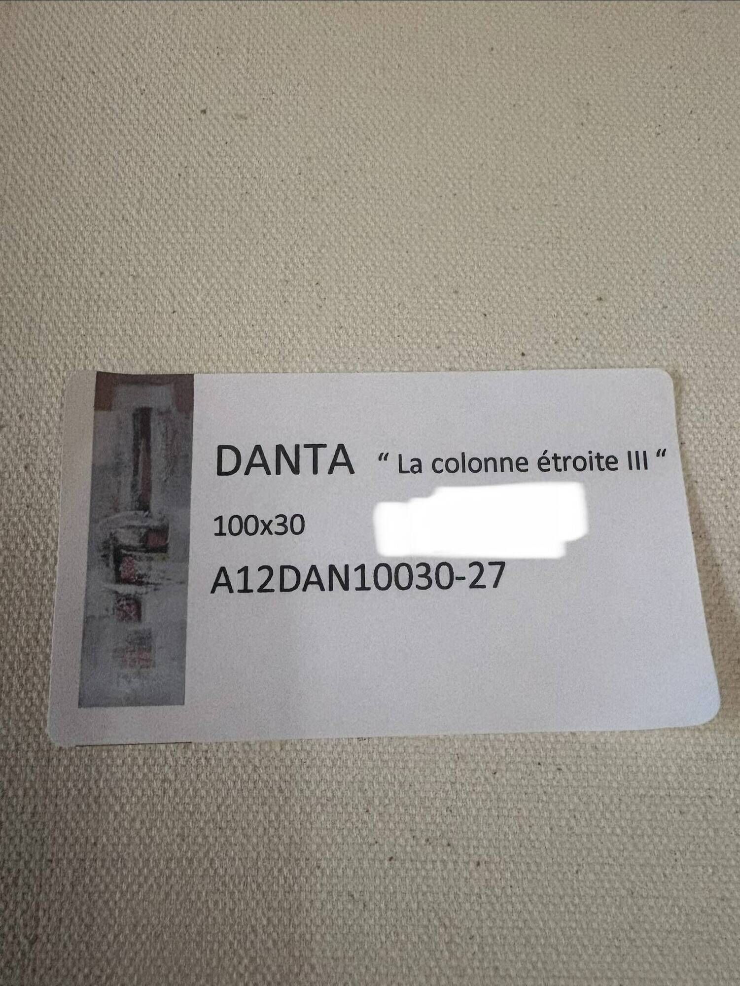 Contemporary abstract painting – danta “the narrow column iii” – 100x30 cm