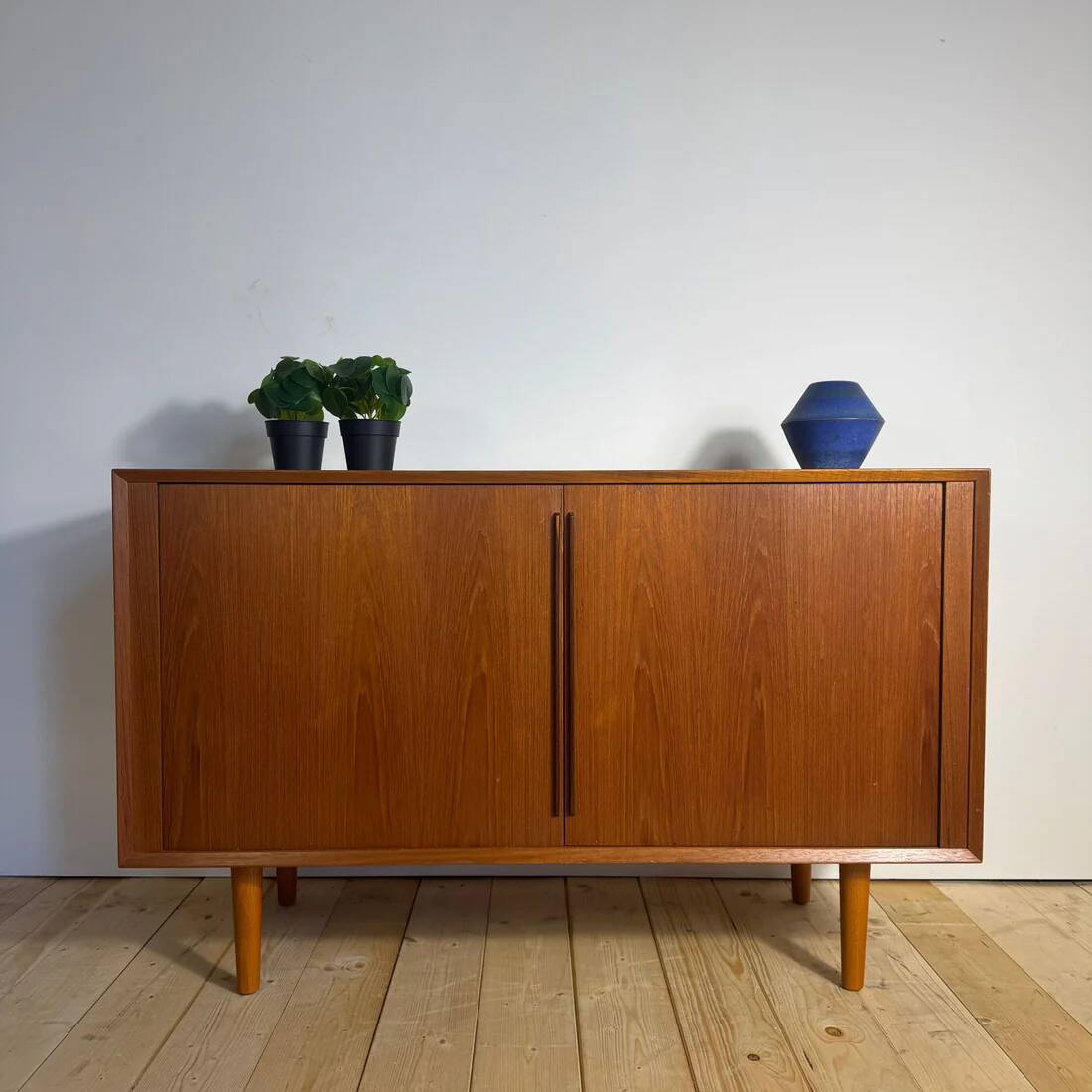 Kai Kristiansen teak sideboard with retractable doors – Denmark 1960s