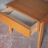 Vintage wooden bedside table, nightstand, side table, modernist.