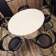 Set of 5 Leather Chairs, Canasta by Arrben Italy Vintage 1980
