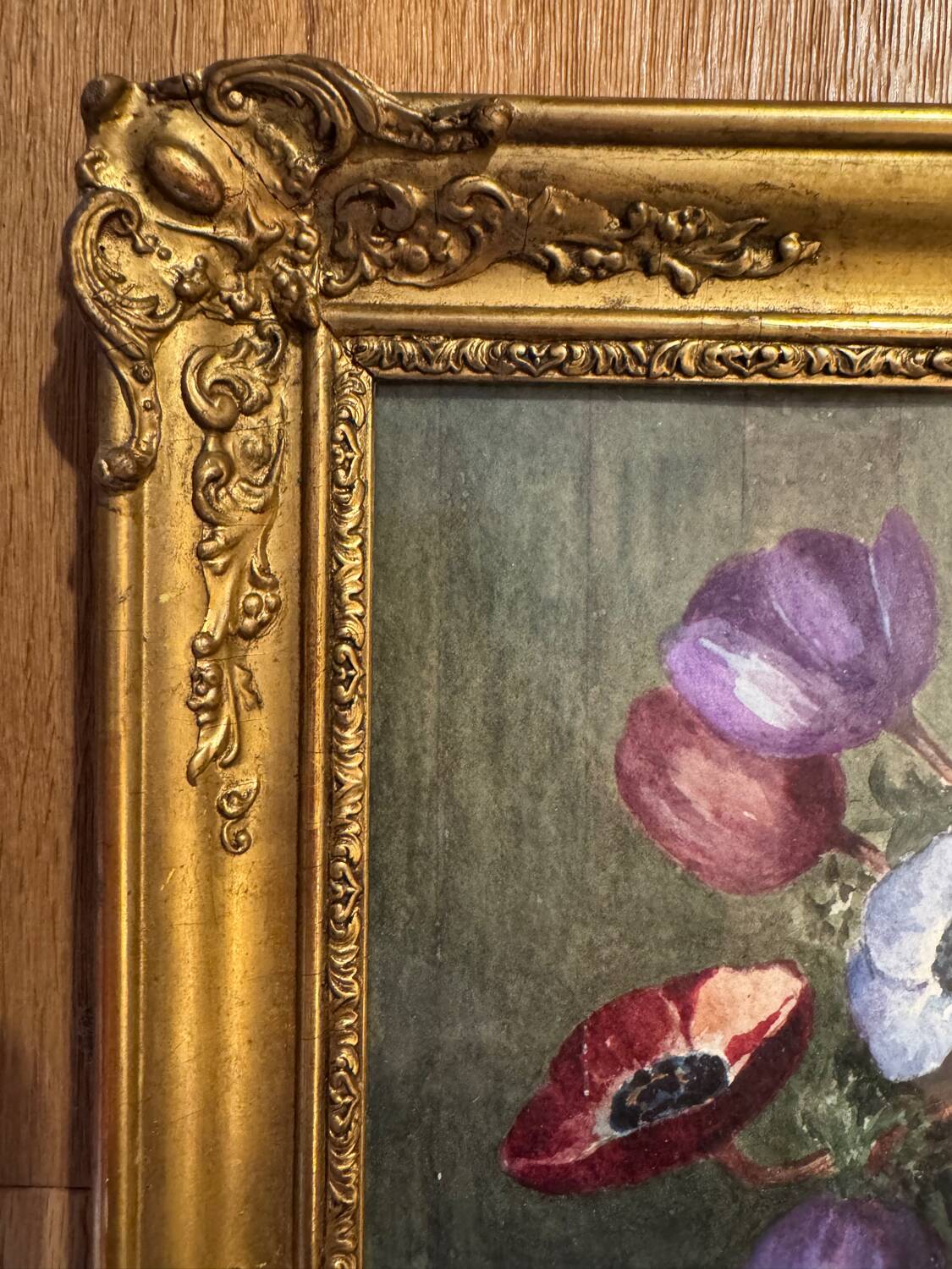 Still life with anemones, signed early 20th century