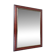 Vintage Cherry Wood Wall Mirror with Gilt Detail & Beveled Glass, 1980