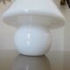 Mushroom lamp XXL Italian in white opaline 70s 80s