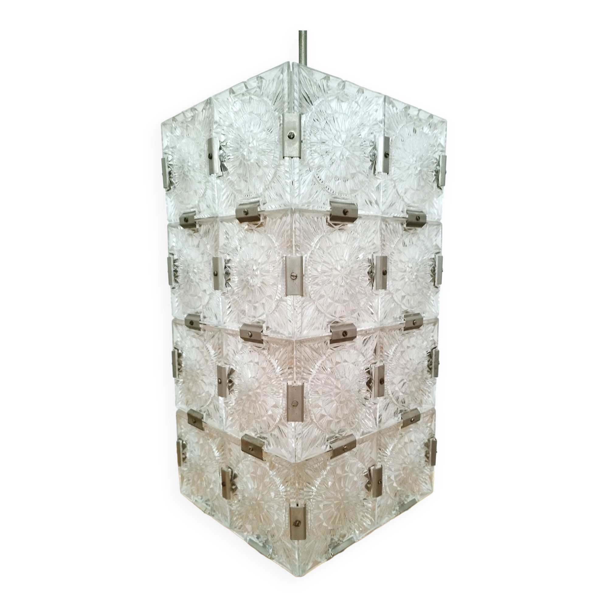 Pendant lamp Kamenický Šenov, Czechoslovakia 60s