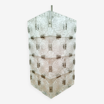 Pendant lamp Kamenický Šenov, Czechoslovakia 60s