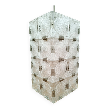 Pendant lamp Kamenický Šenov, Czechoslovakia 60s