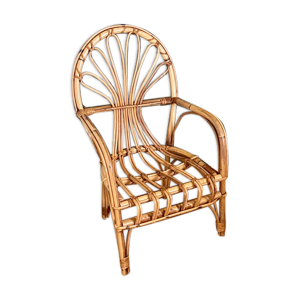 Fauteuil rotin enfant vintage,