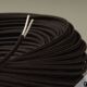 Wooden lamp, 2m fabric cable, fabric lampshade