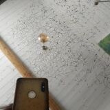 Art Deco silver wood mirror