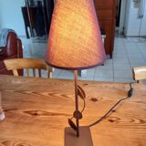 Vintage 70s Brown Metal Lamp