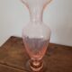 Pink glass amphora vase