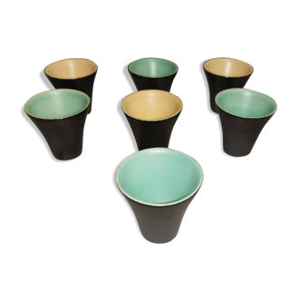 Set of 7 vintage coffee cups 50s 60s