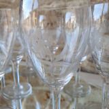 Lot of 11 crystal wine glasses