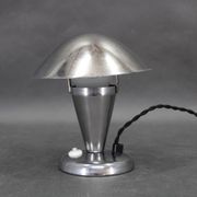 Bauhaus adjustable chrome mushroom table lamp, Czechoslovakia, 1930s