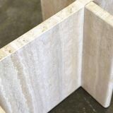 Vintage travertine marble coffee table, France 1980s