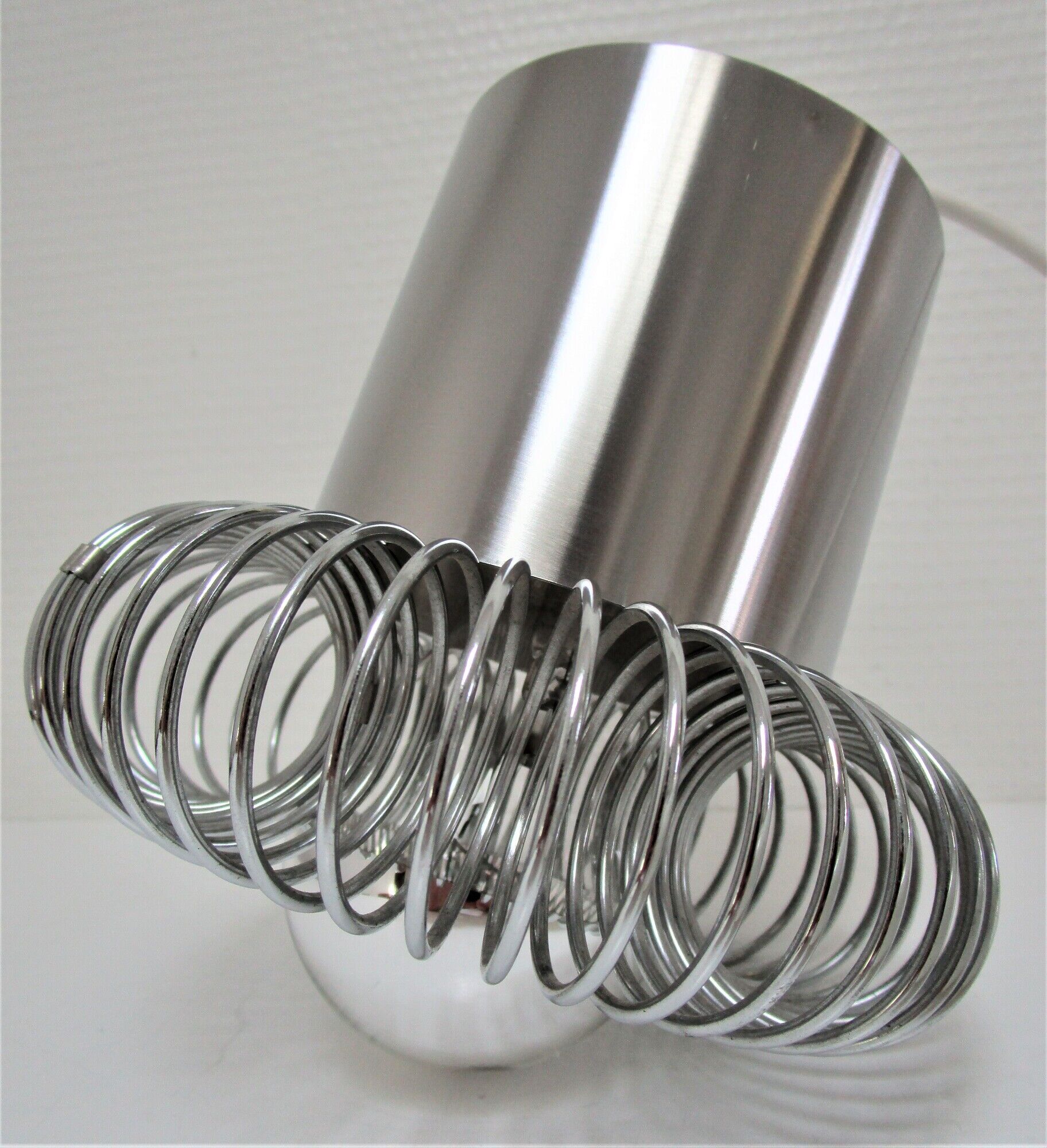Philippe Rogier stainless steel pendant lamp for Oxar design gallery 70s