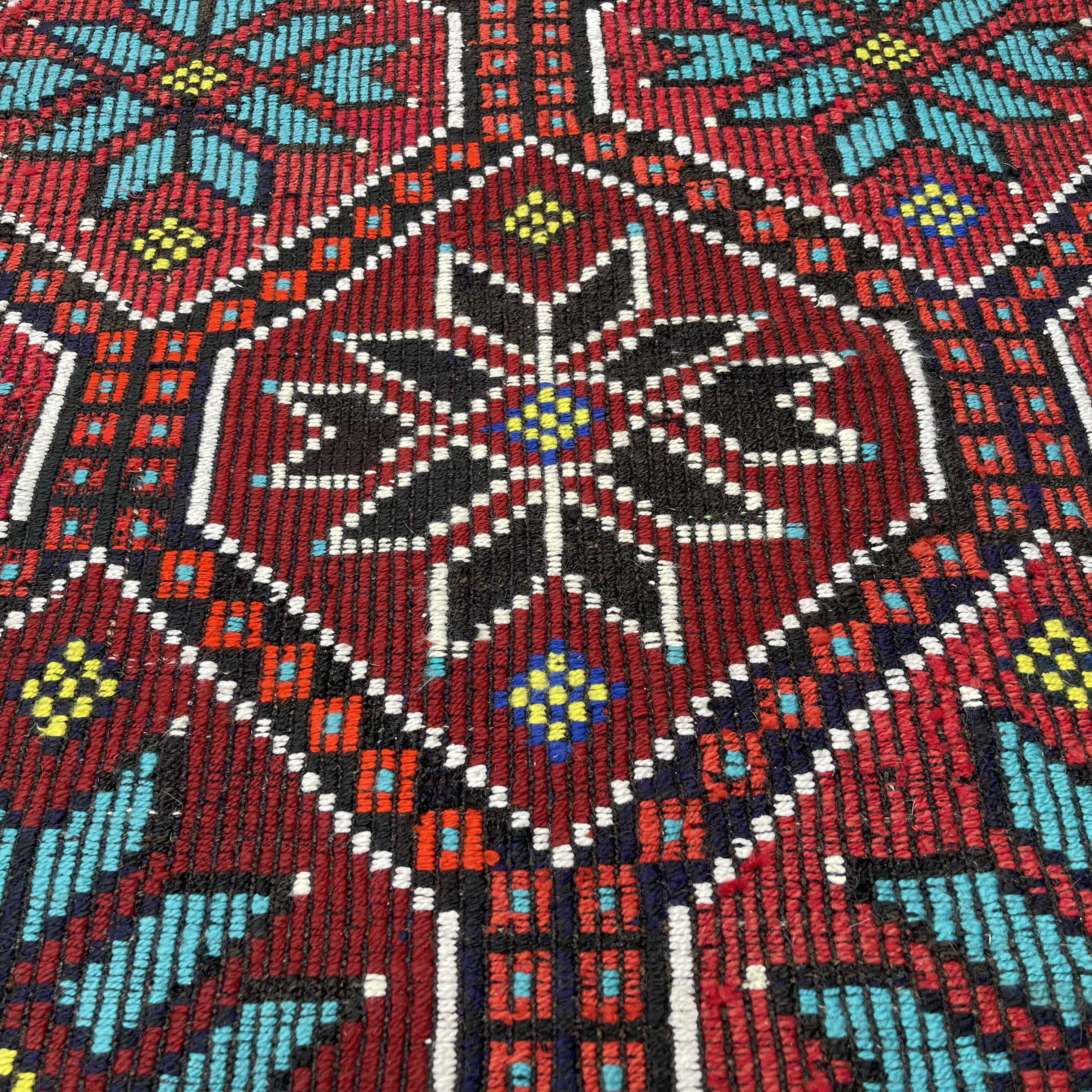 Housse de coussin kilim turque vintage, 129 x 78 cm