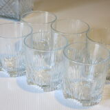 8 glasses with semi-crystal stems