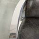 Industrial Aviator design armchair in cowhide finished with aluminium
