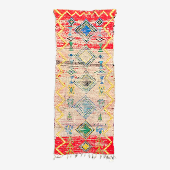 Vintage boujaad berber rug 100x260 cm