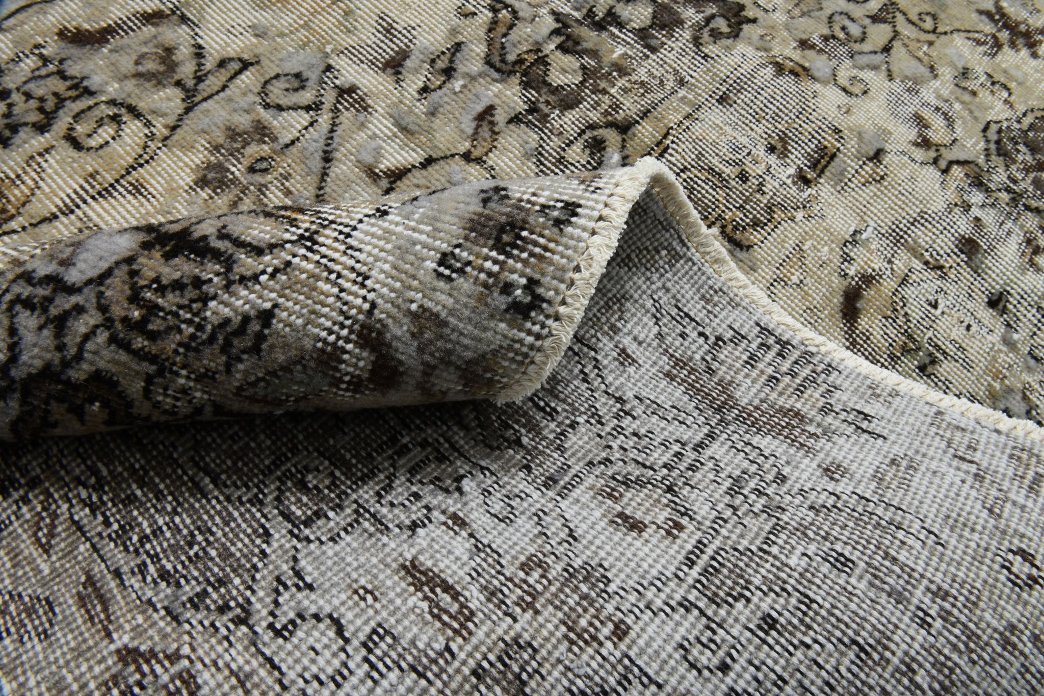 7x9 old antique anatolian turkish rug 289x206cm