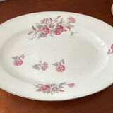Ancien plat de service ovale L.J. Cie Vierzon