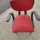 Fauteuil de bureau vers 1950 rouge et noir