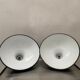 Lot 2 antique industrial lampes hanging emaillee 36 cm
