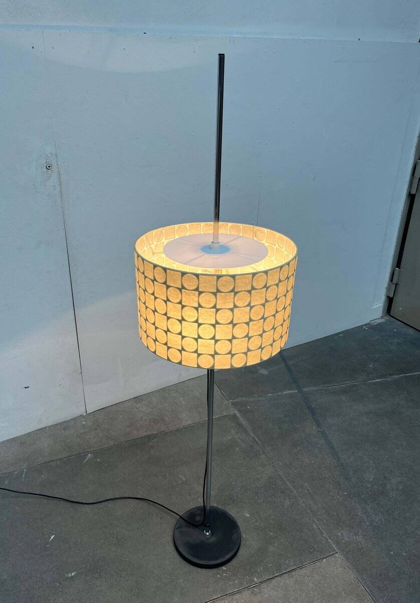 Mid-Century Modern Cocoon Floor Lamp by Friedel Wauer for Goldkant Leuchten, 1960s