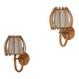 Rattan Wall Sconce (Pair)