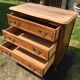 Vintage neo-Louis XV chest of drawers in solid walnut with 3 drawers