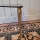 Tripod table in smoked glass – triangular top – 1950s–1960s