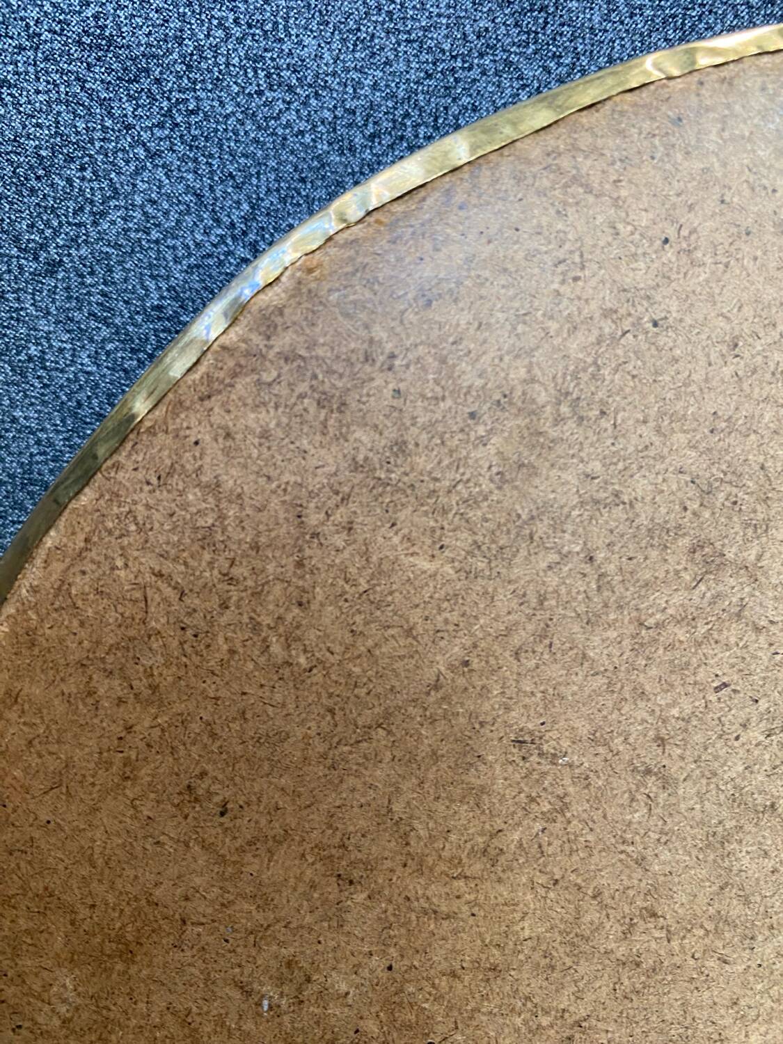 Urdu oval mirror solid brass