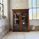 Glass-fronted walnut library 1900