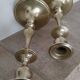Pair of Toilet Candlesticks - Restoration Period - Early 19th Century - Brass