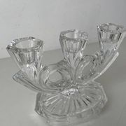 Bougeoir en verre annees 50