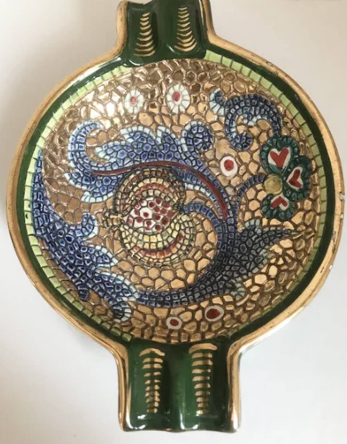 Ceramic and gold trinket dish