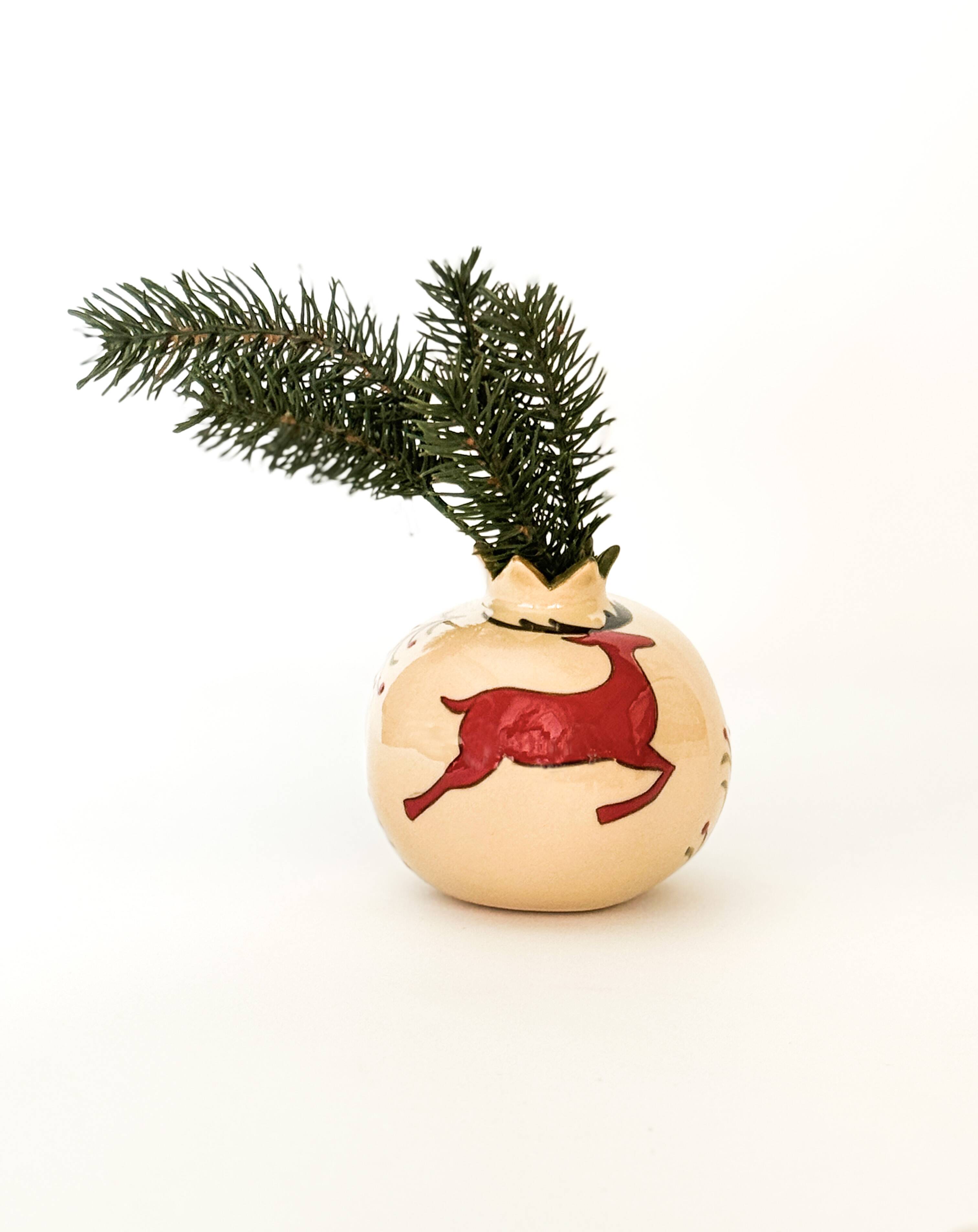 Iznik Christmas Ceramic Vase