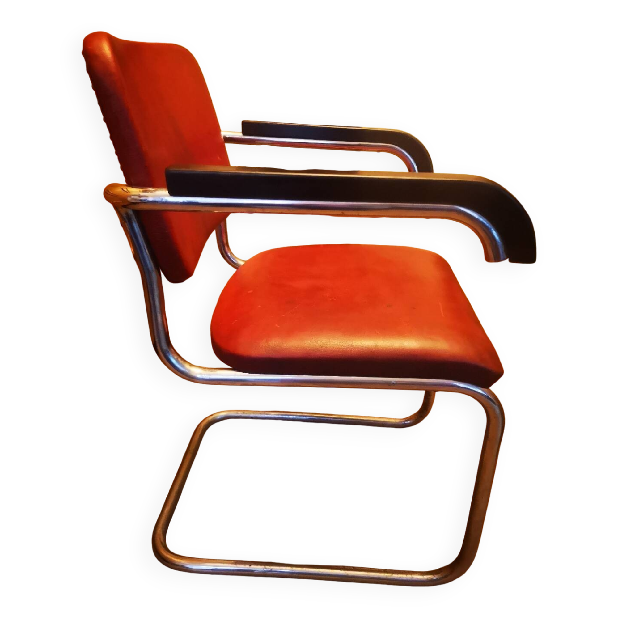 Chrome tube armchair by Marcel Breuer