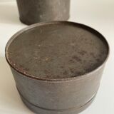 Set of 2 old weathered metal boxes
